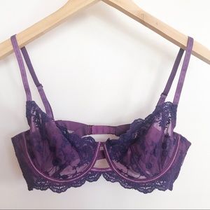 Purple lacy bralette